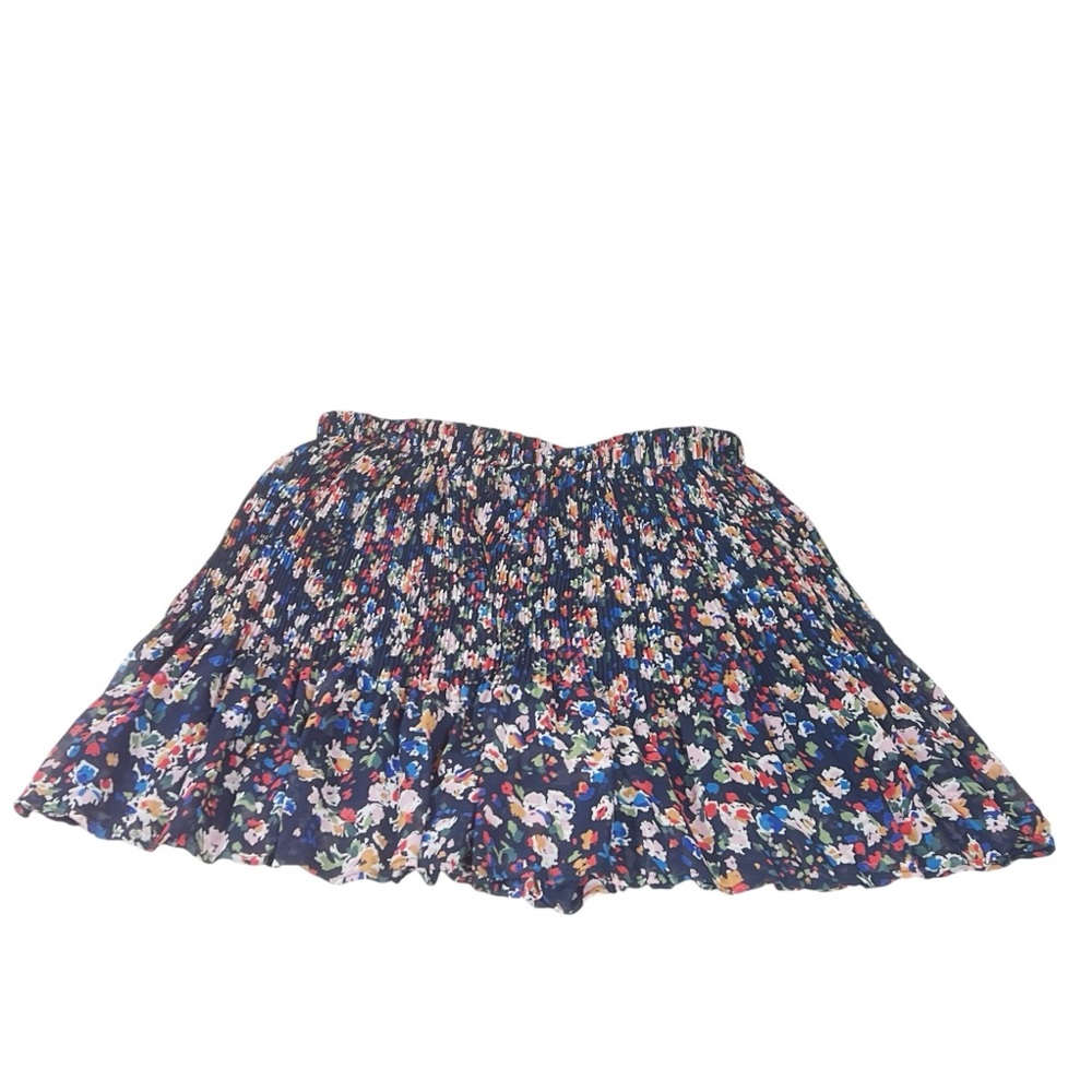 Potter’s Pot Anthropologie Brand Dark Floral Micro Pleat Skort Sz M Fair…
